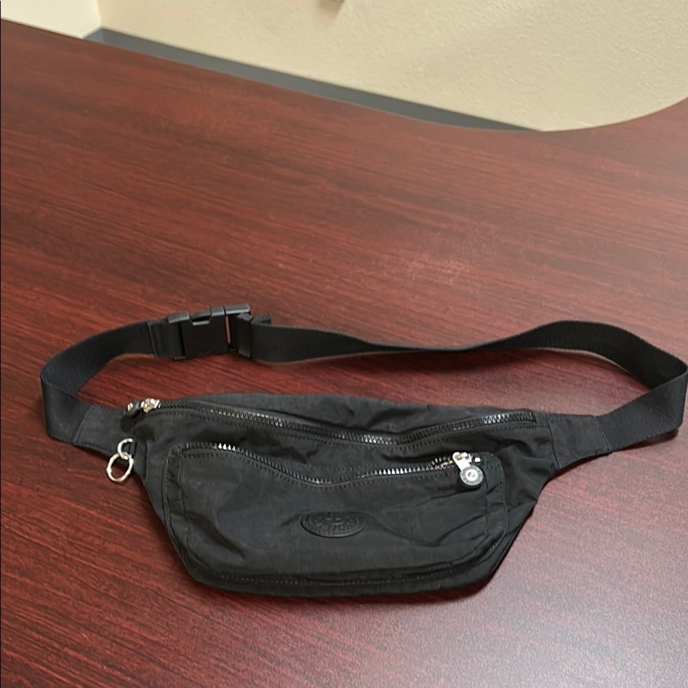 Kipling Black Belt Bag with Adjustable Strap